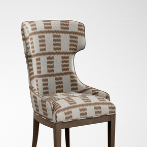 Soho raffia geometric base juite polyester upholstery white  Febric