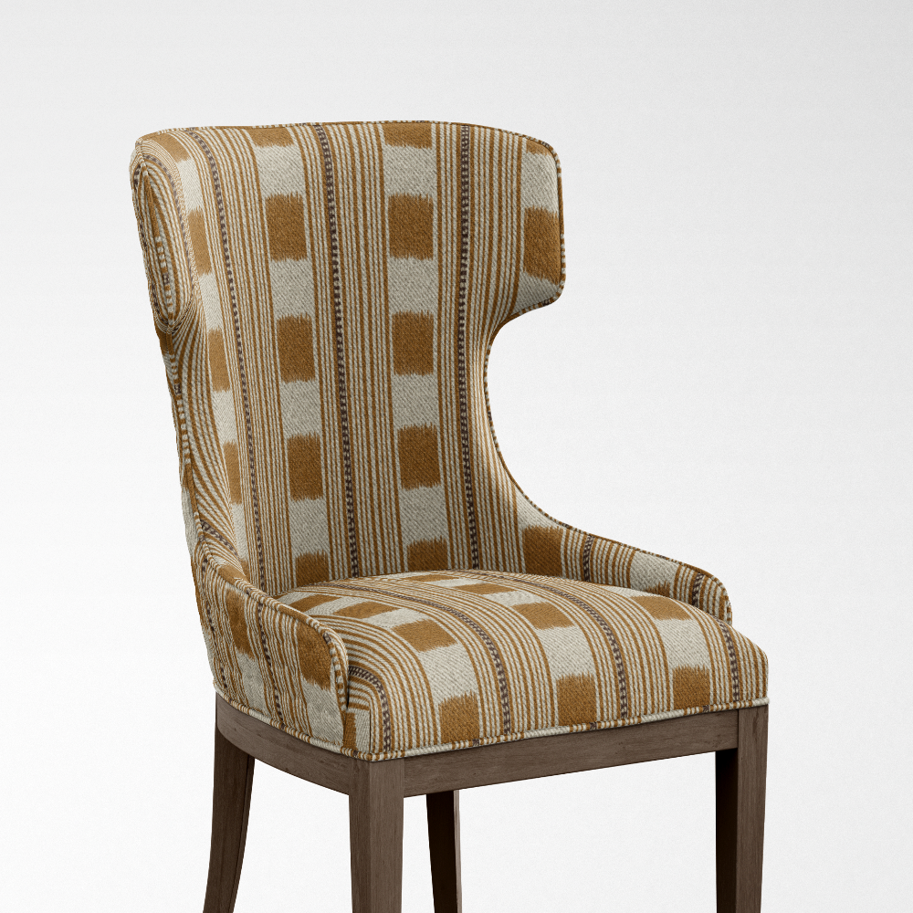 Soho upholstery Febric Raffia checkred brown  fabrics - 105