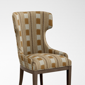 Soho upholstery Febric Raffia checkred brown  fabrics - 105