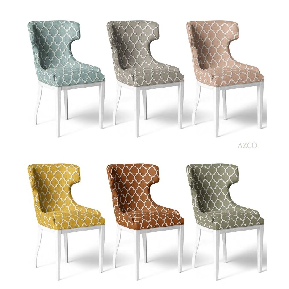 THE WHITE UPHOLSTERY GEOMETRIC  POLYESTER LINEN CO FABRICS