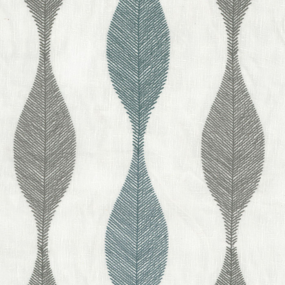 LUCY EMBROIDERY WAVES SHEER CURTAIN FABRICS
