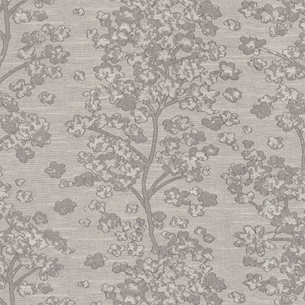 GLOSTER JACQUARD POLYESTER MAIN CURTAIN  LEAF BROWN FABRIC