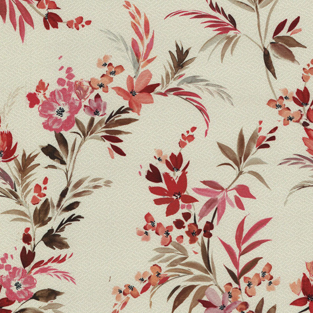 OCEAN PRINT POLYESTER Big flower bird MAIN CURTAIN  FABRIC