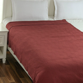 Parquet Texture Single Bed Lightweight Quilt Blanket Maroon