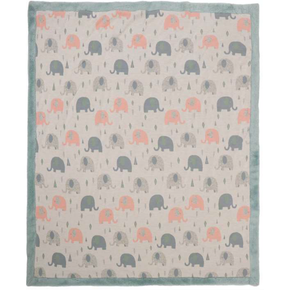 Elephants All the Way Baby Blanket
