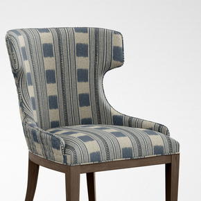 Soho UPHOLSTERY  JUITE POLYESTER STRIPE GEOMETRIC BLUE  FABRICS  RAFFIA- 117