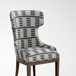 SOHO UPHOLSTERY JUITE POLYESTR FABRICS GEOMETRIC STRIPE DARK BLUE RAFFIA