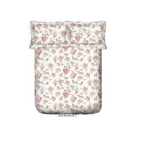 ELDORA AW BEDSHEET SUPER KING SIZE RED BLUE FLOWER COTTON