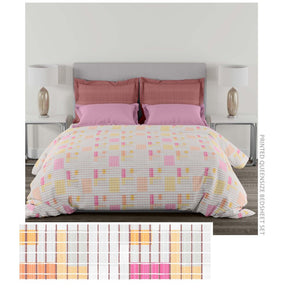 BROADWAY PINK COTTON QUEEN SIZE BEDSHEET