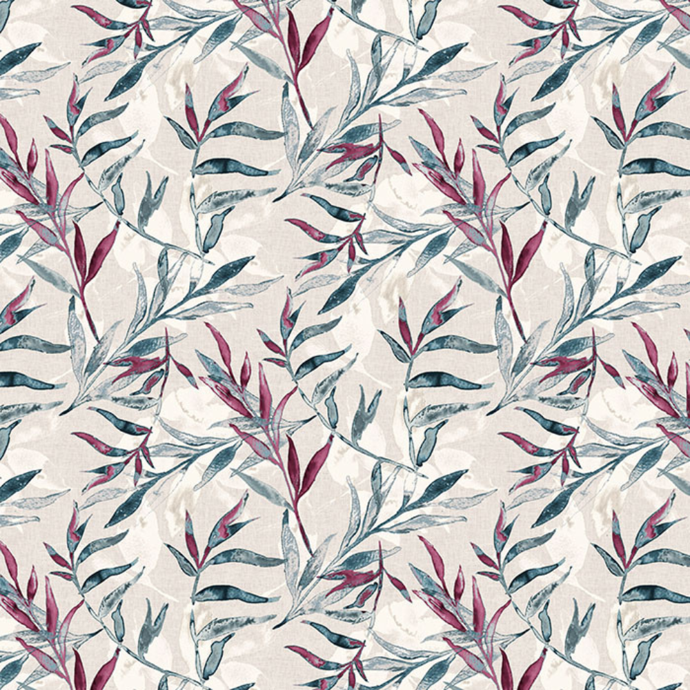 EXPRESSION  PRINT POLYESTER BIG LEAF  MAIN CURTAIN FABRIC