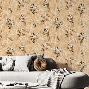 LIBSON PRINT TEXTURE FLOWER BROWN HOME DECOR WALL COVER WALLPAPER