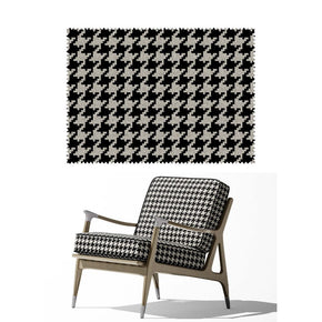 CARBON UPHOLSTERY POLYESTER JUTE GEOMETRIC WHITE FABRIC RF 216