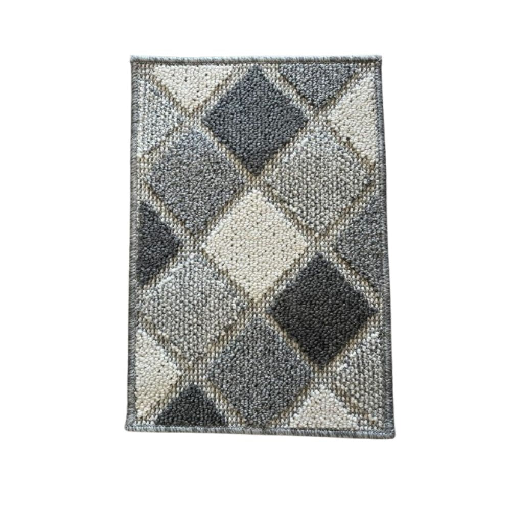 SANDRO JUTE DOORMAT GEOMETRIC SQUARE CUT  100% POLYESTER
