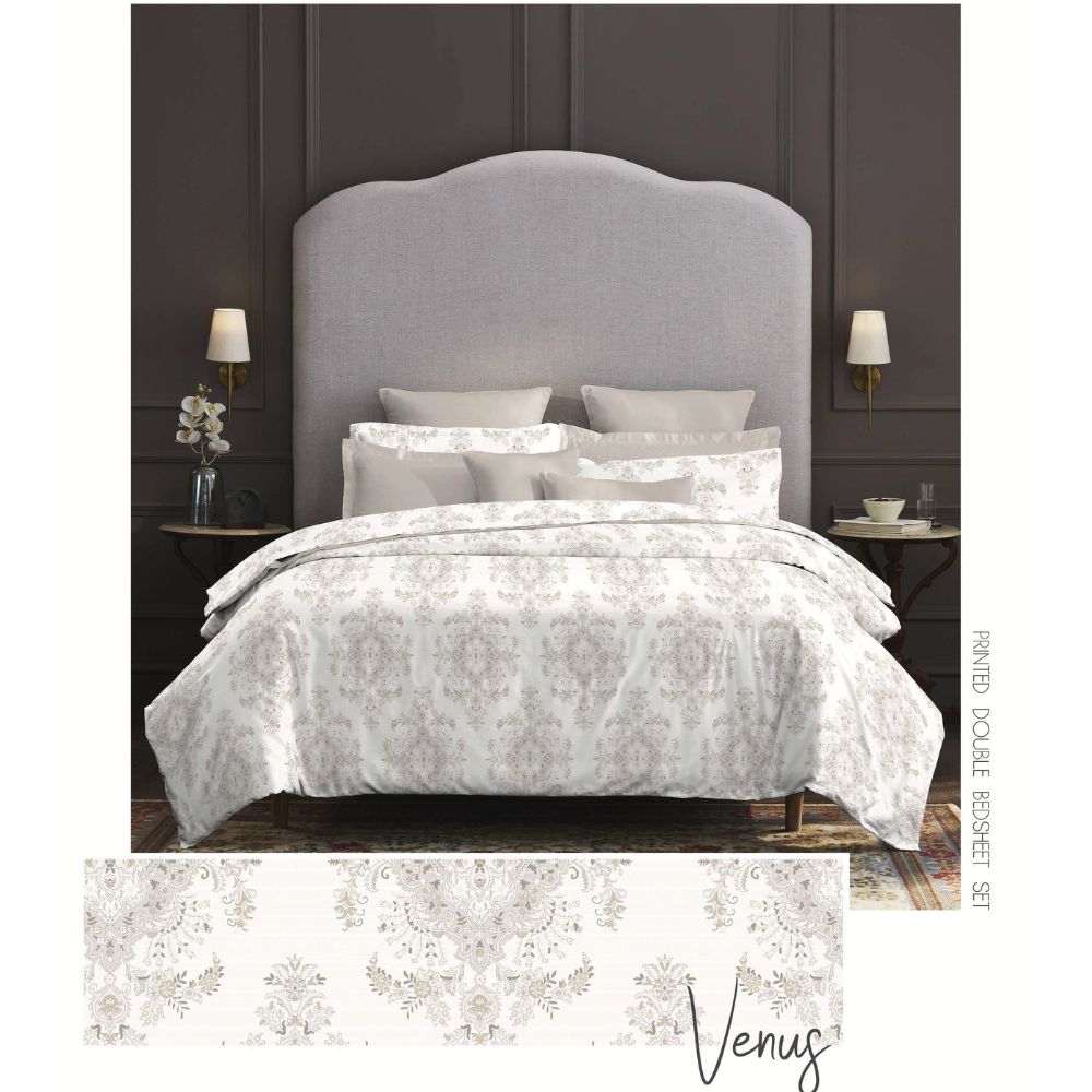 NECTORSOFT VENUS KING SIZE BED SHEET SET