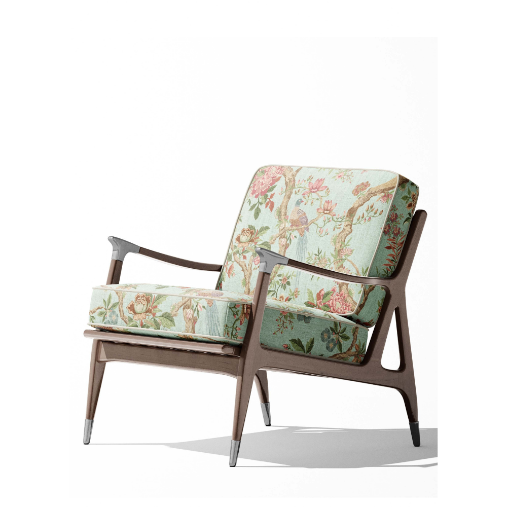 ENGLISH VILLA FLOWER PIGEON base blue CHAIRS FABRICS