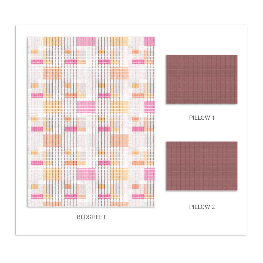 BROADWAY PINK COTTON QUEEN SIZE BEDSHEET