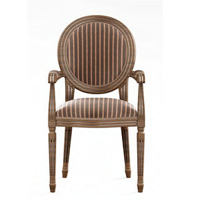 COUNTRY UPHOLSTERY STRIPE BROWN FABRICS GA 136