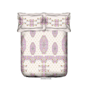 STELLAR SUPER SOFT COTTON PRINTED GEOMETRIC PINK DOUBLE BEDSHEET