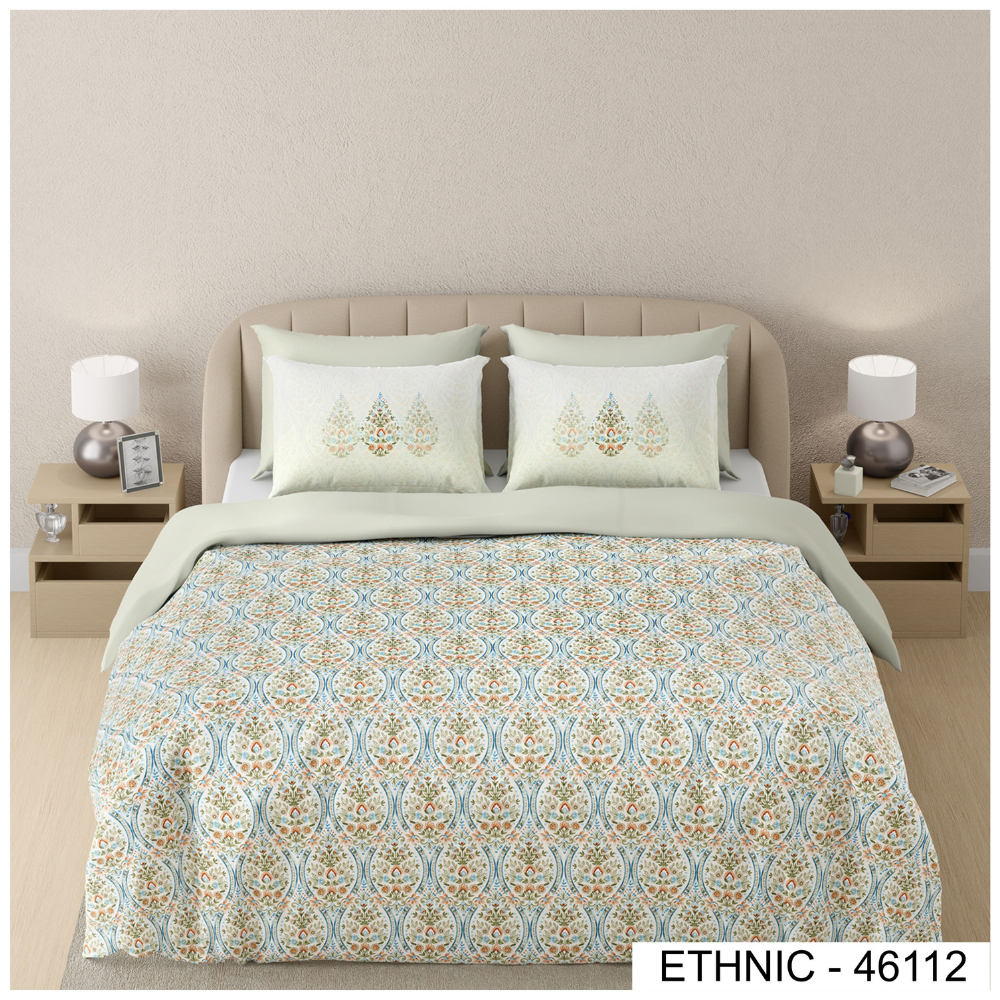ETHNIC 46112 DIGITAL PRINT COTTON SUPER KING SIZE  BEDSHEET