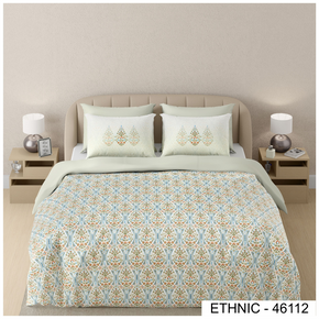 ETHNIC 46112 DIGITAL PRINT COTTON SUPER KING SIZE  BEDSHEET