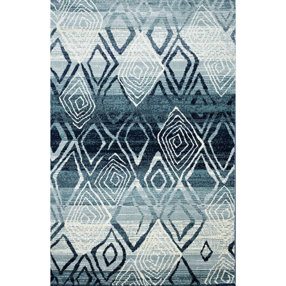 CALYPSO CARPET GEOMETRIC BLUE WHITE  B