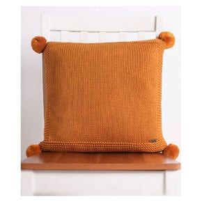 Chunky Knit -Stone Color Cotton Knitted Cushion Covers MUSTARD