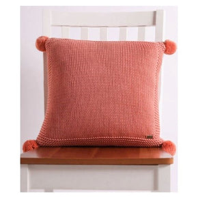 Chunky Knit -Stone Color Cotton Knitted Cushion Covers Dusty Coral