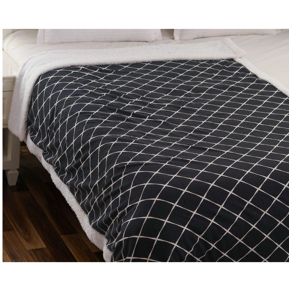Geo Single Size Sherpa Blanket