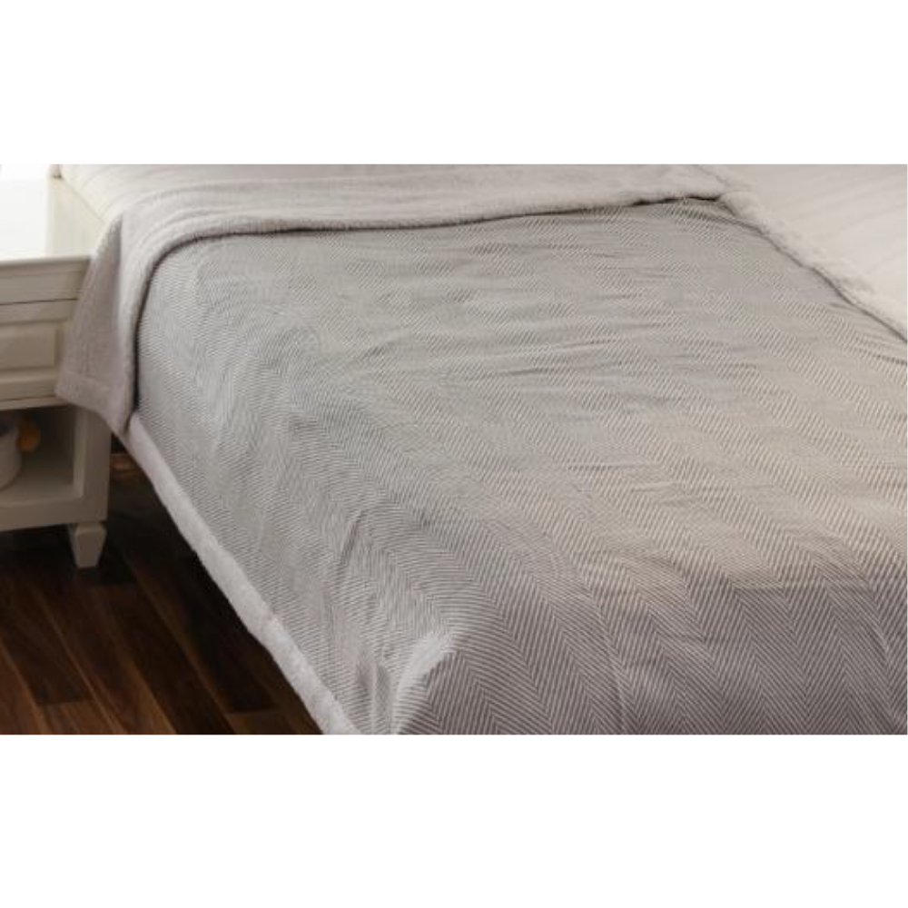 Herringbone Single Size Coral Blanket