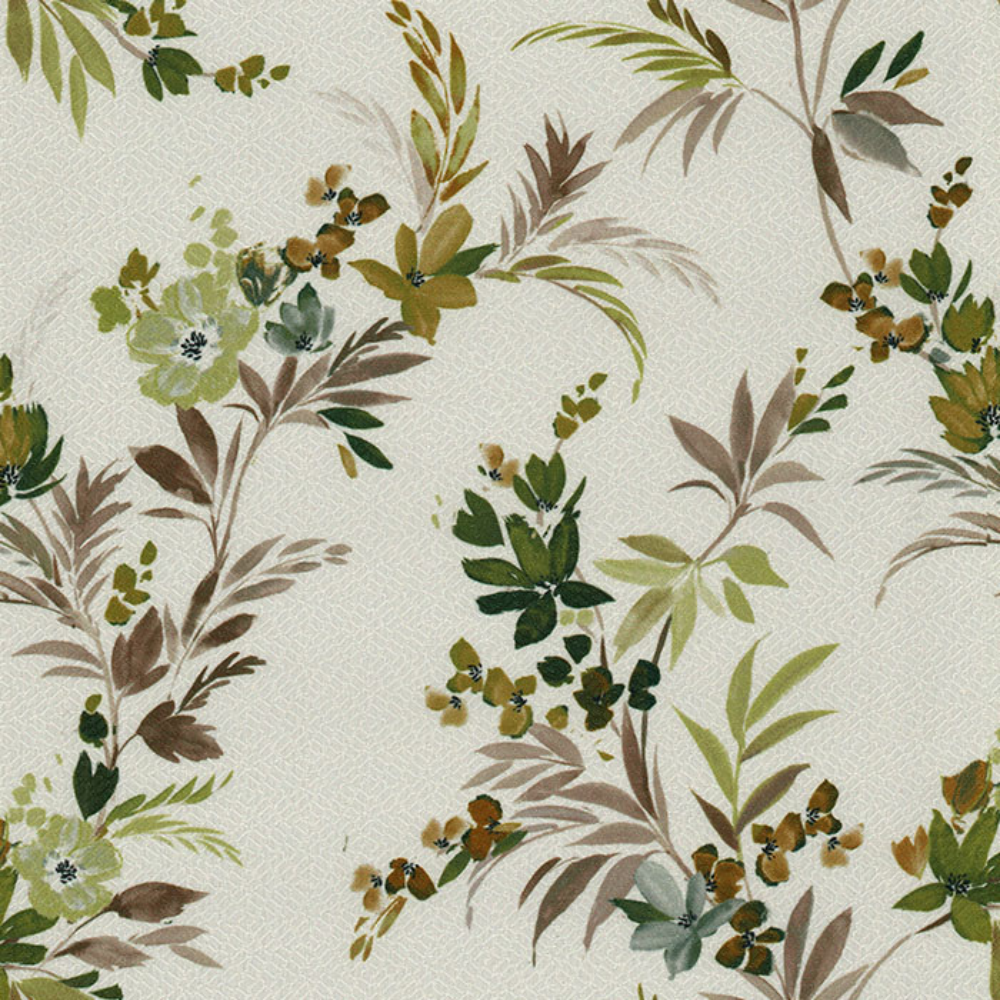 OCEAN PRINT POLYESTER Big flower bird MAIN CURTAIN  FABRIC
