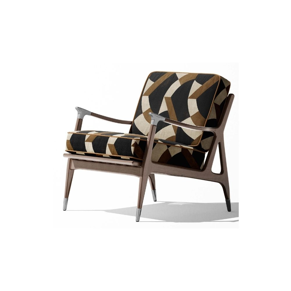 BEYOND BLACK  GEOMETRIC BLACK WHITE BROWN SOFA FABRICS