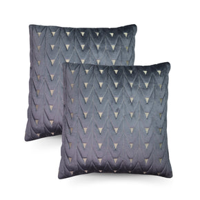 VELVET CUSHION COVER V DESIGN BLACK
