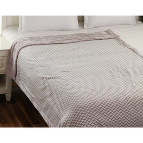 Eleanore Single Size Coral Blanket Stone & Natural