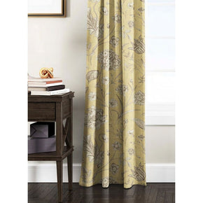 INDIAN SUMMER CANDY YELLOW BASE TREE FLOWER  CURTAIN  FABRICS 148