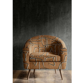 BEYOND BLACK DARK BROWN AND BLACK  POLYESTER SOFA  FABRIC