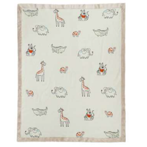 Jungle Odyssey Winter Kids Blanket with Beige Sherpa KIDS WINTER BLANKETS