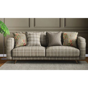 COUNTRY GREY WHITE  CHECKS SOFA FABRICS