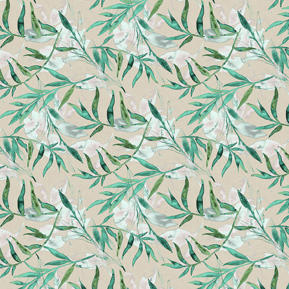 EXPRESSION  PRINT POLYESTER BIG LEAF  MAIN CURTAIN FABRIC