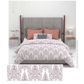 CARNIVAL GOLD KALAKRITI PLUM KING SIZE BED SHEET