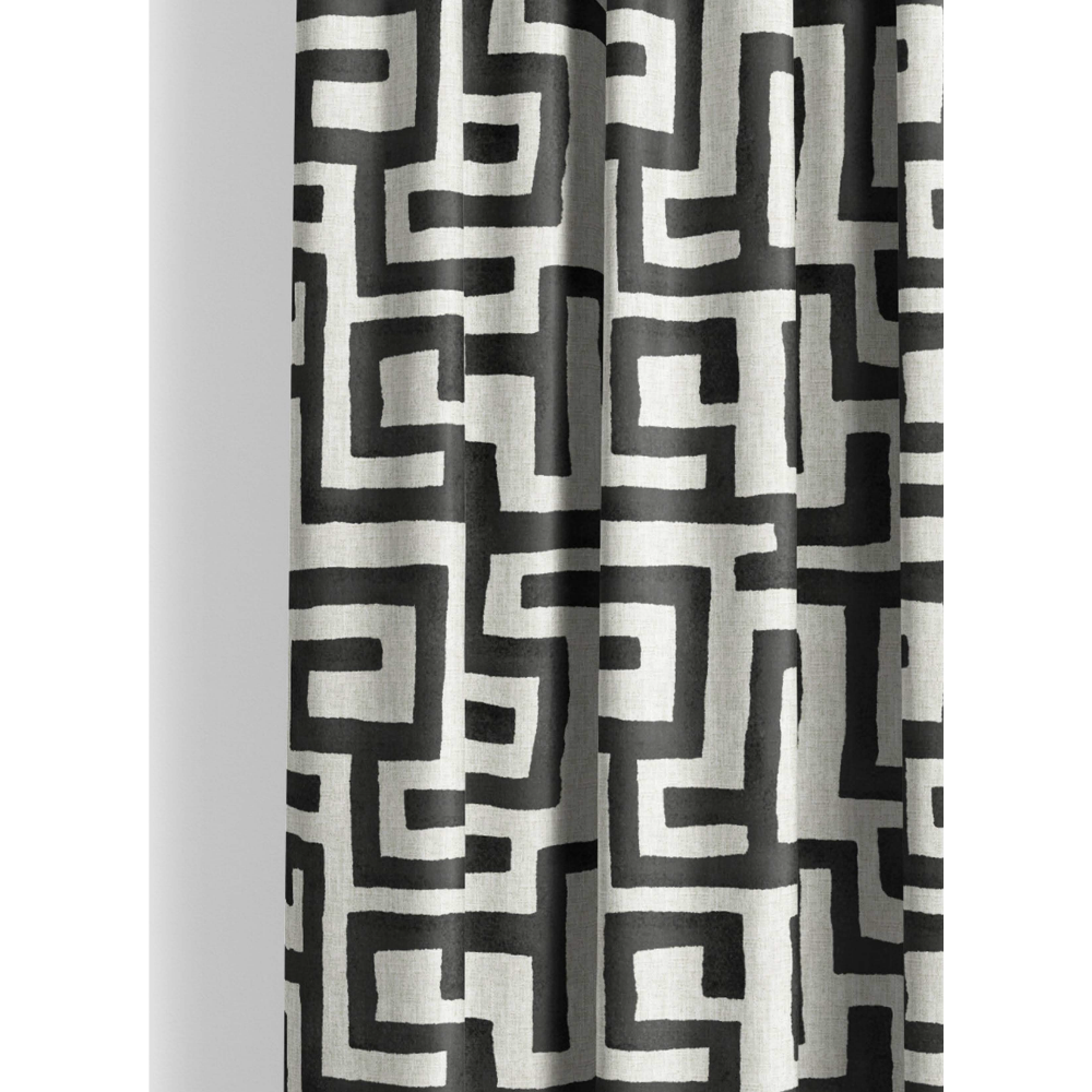 Modern Black Collection – SR No: 932 – Premium Curtain Fabric  Elegant Linen Blend for Stylish Drapery