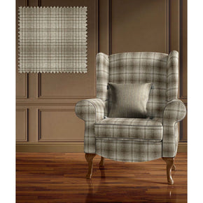 COUNTRY WHITE TURQUISE CHECKS SOFA FABRICS
