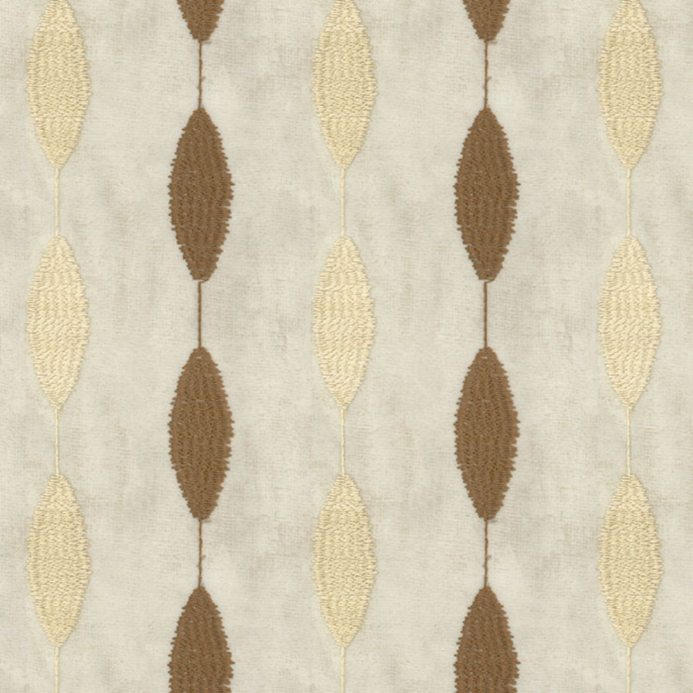 CROWN EMBROIDERY POLYESTER OVAL PATTA  SHEER CURTAIN FABRIC