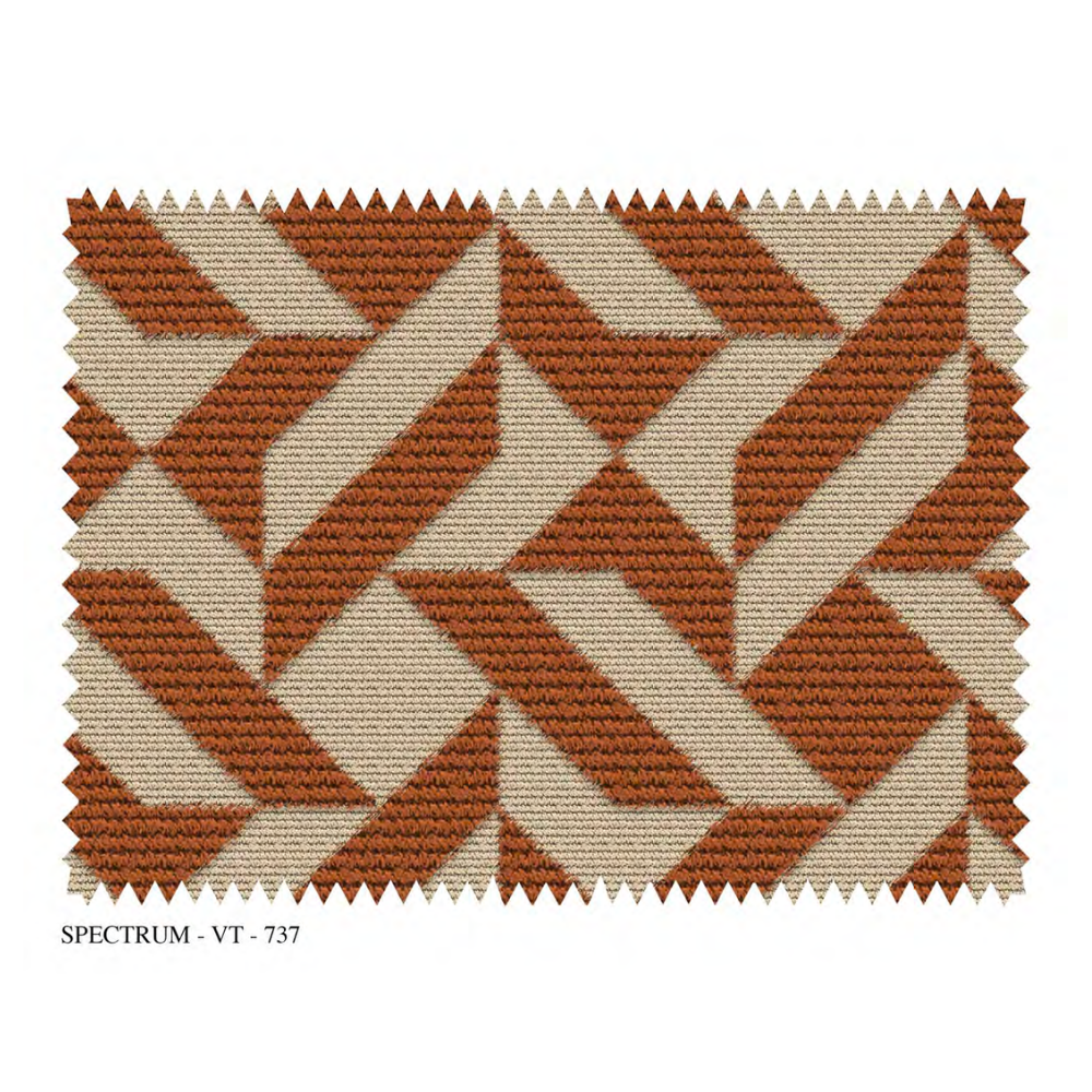 Spectrum Collection – Vermount Velvet Fabric Geometric Cube Design 100% Polyester Upholstery