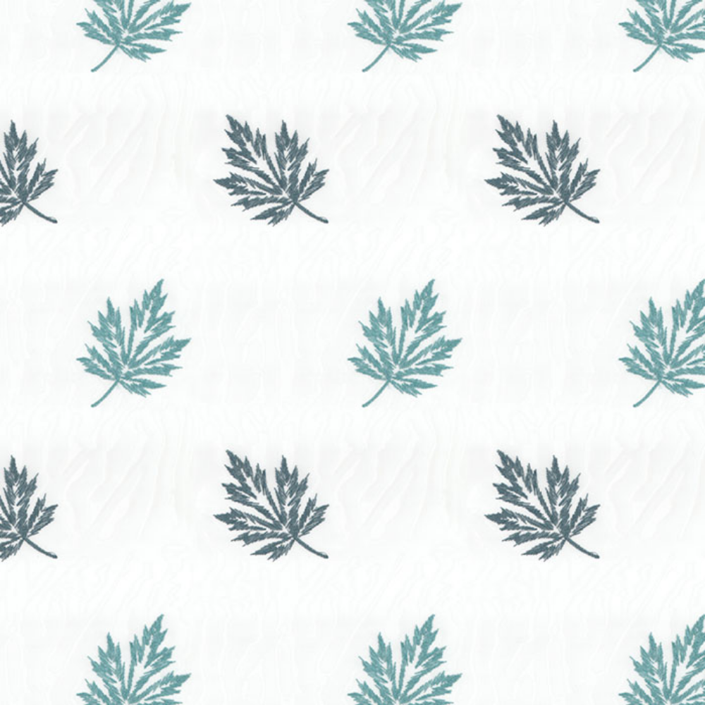 EMBROIDERY MAJESTIC MAPPLE LEAF POLYESTER  SHEER CURTAIN  FABRICS A
