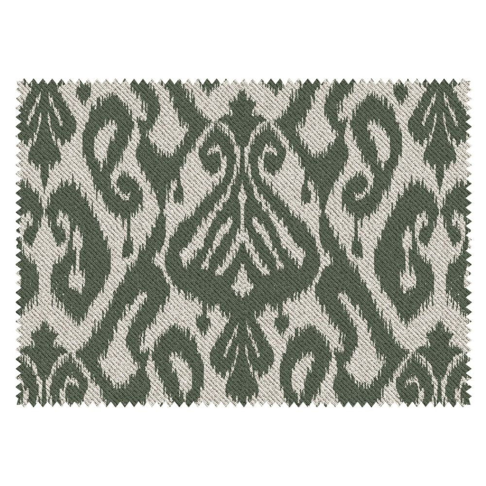 IKAT-II  GEOMETRIC GREEN UPHOLSTER AND CUSHION COVER FABRICS