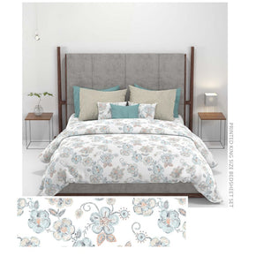 CARNIVAL GOLD PHOOL GREY KING SIZE BED SHEET