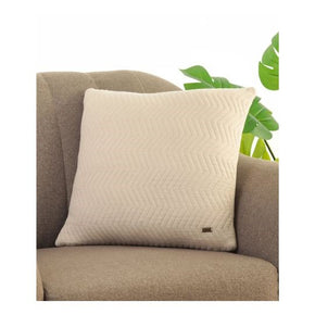 Zig Zag-Cushion cover Pale Whisper & Natural 45cm X 45cm (18" x 18)