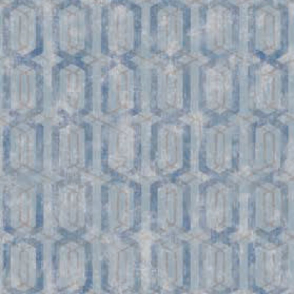 GLIMMER HOME DECOR MINI GEOMETRIC BLUE COVER WALL WALLPAPERS