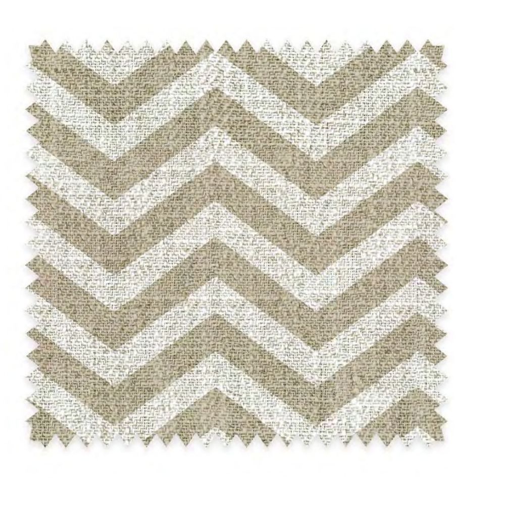 THE WHITE UPHOLSTERY ZIGZAG POLYESTER LINEN   FABRIC