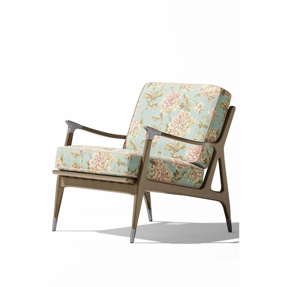 ENGLISH COTTAGE PRINT LIGHT BLUE FLOWER  UPHOLSTERY FABRICS